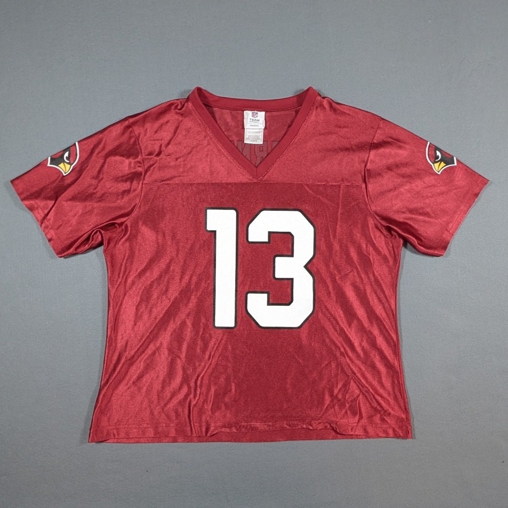 Arizona Cardinals NFL Team Apparel Jersey Womens XL Kurt Warner 13 Red Football